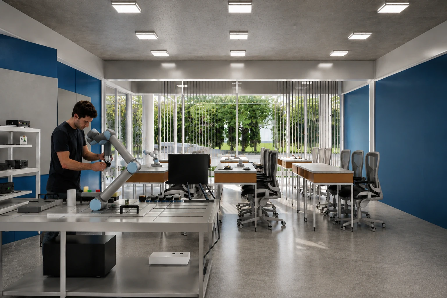 Render del área de innovación y desarrollo tecnológico