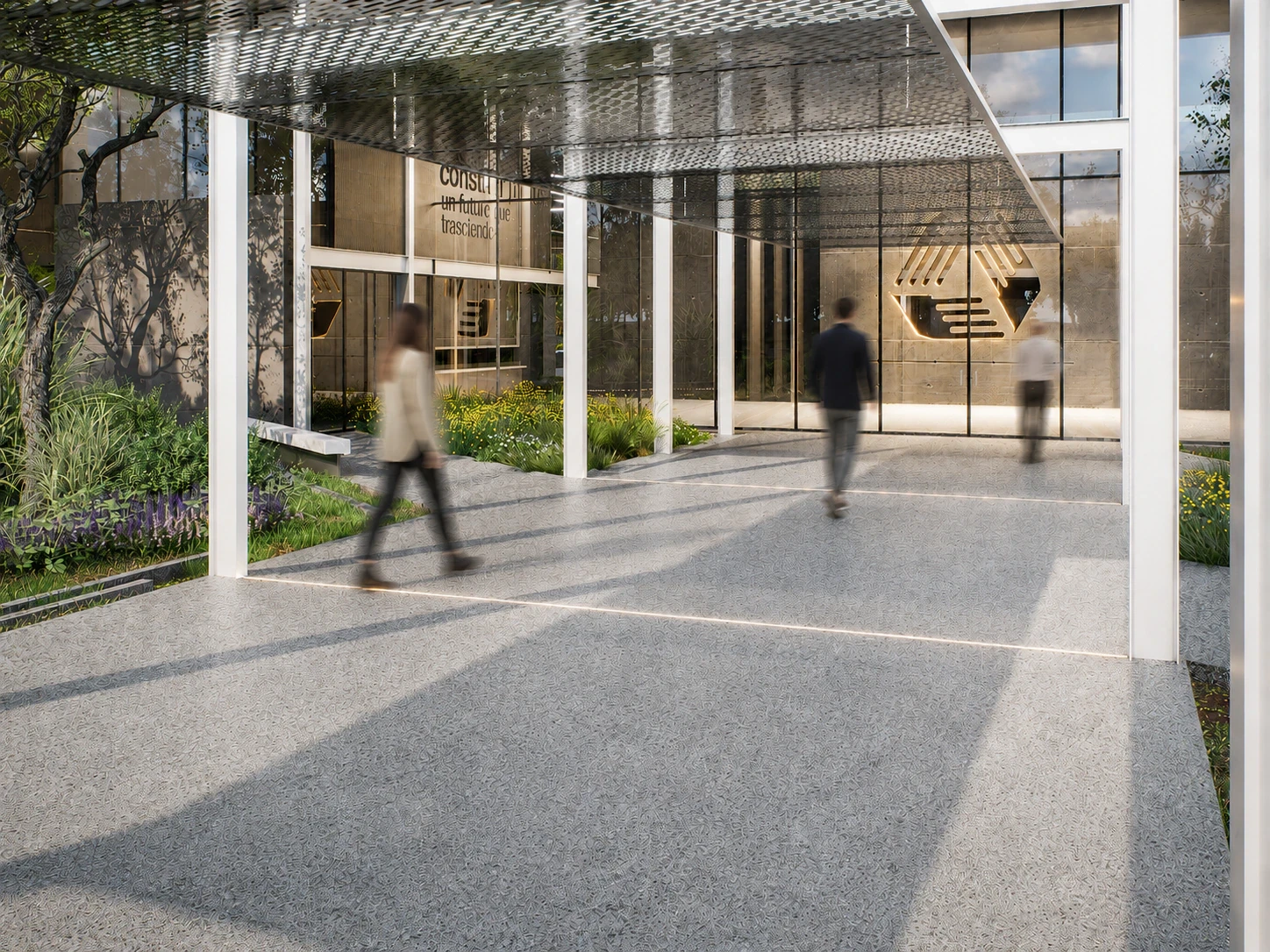 Render de los exteriores y el parque de aprendizaje, vista 6