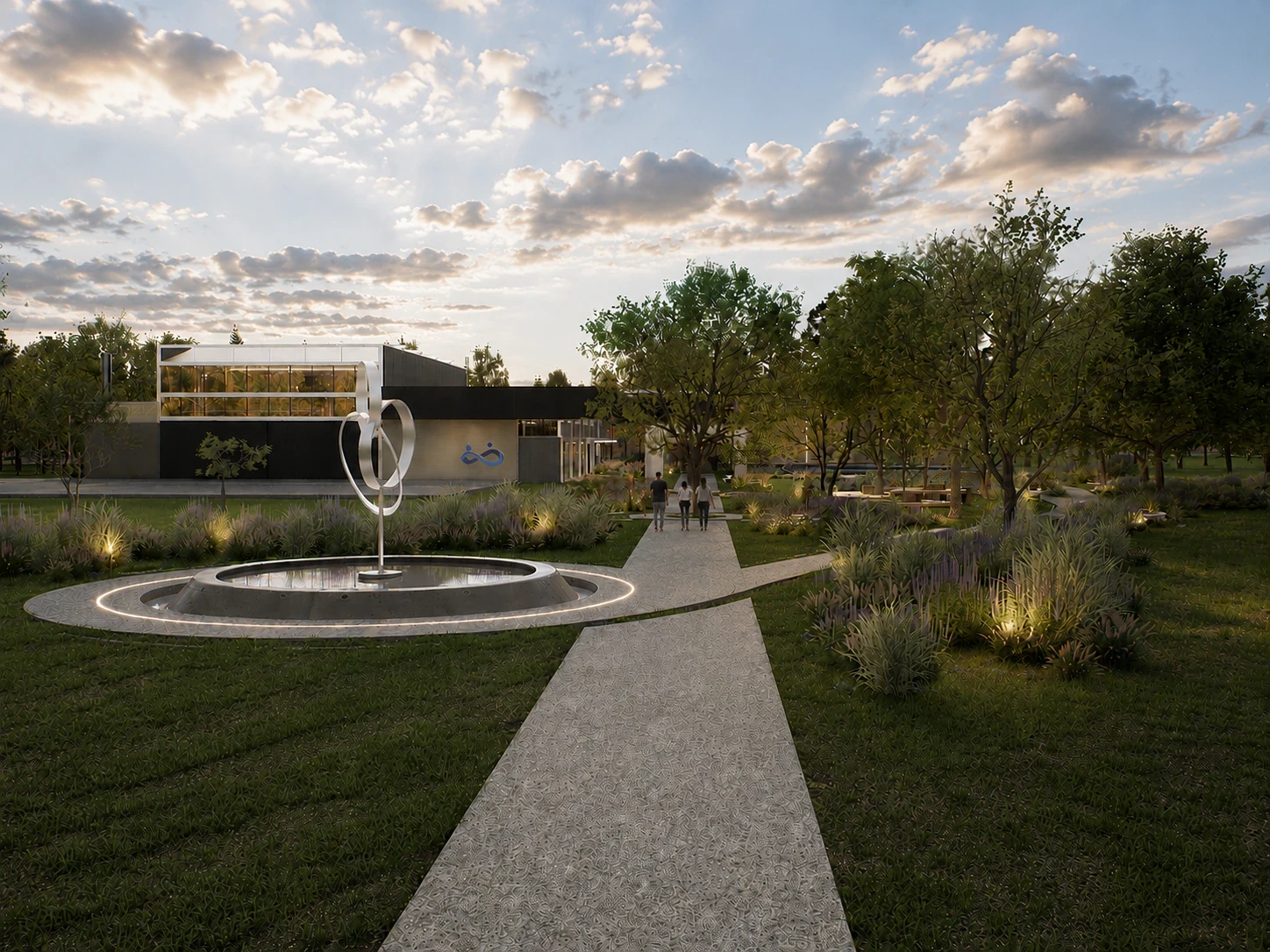 Render de los exteriores y el parque de aprendizaje, vista 14